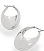 Color:Silver - Image 2 - Dome Hoop Earrings