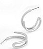 Robert Lee Morris Soho Fluid Bypass Hoop Earrings - Image 3