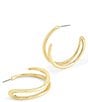 Robert Lee Morris Soho Fluid Bypass Medium Hoop Earrings - Image 3