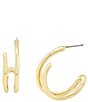 Robert Lee Morris Soho Fluid Bypass Small Hoop Earrings - Image 1