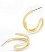 Robert Lee Morris Soho Fluid Bypass Small Hoop Earrings - Image 3