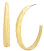 Color:Gold - Image 1 - Hammered Large Hoop Earrings