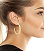 Color:Gold - Image 2 - Hammered Large Hoop Earrings