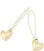 Robert Lee Morris Soho Heart Dangle Drop Earrings, Color:Gold - Image 2