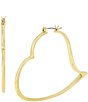 Color:Gold - Image 1 - Heart Hoop Earrings