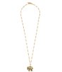Robert Lee Morris Soho Heirloom Charms Elephant Long Pendant Necklace, Color:Gold - Image 2