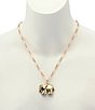 Robert Lee Morris Soho Heirloom Charms Elephant Long Pendant Necklace, Color:Gold - Image 4