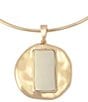 Robert Lee Morris Soho Ivory Molten Disc Wire Statement Short Pendant Necklace - Image 2