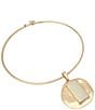 Robert Lee Morris Soho Ivory Molten Disc Wire Statement Short Pendant Necklace - Image 3