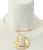 Robert Lee Morris Soho Ivory Molten Disc Wire Statement Short Pendant Necklace - Image 4