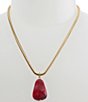 Robert Lee Morris Soho Jasper Stone Short Pendant Necklace - Image 5