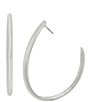 Color:Silver - Image 1 - Large C-Hoop Earrings