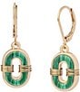 Robert Lee Morris Soho Malachite Link Drop Earrings - Image 1