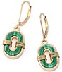 Robert Lee Morris Soho Malachite Link Drop Earrings - Image 2