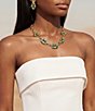 Robert Lee Morris Soho Malachite Link Reversible Bib Collar Necklace - Image 6