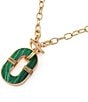 Robert Lee Morris Soho Malachite Link Reversible Short Pendant Necklace - Image 3