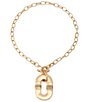 Robert Lee Morris Soho Malachite Link Reversible Short Pendant Necklace - Image 4