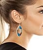 Color:Multi - Image 2 - Mixed Stone Oval Drop Earrings