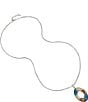 Color:Silver/Multi - Image 1 - Multi Stone Oval Long Pendant Necklace