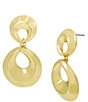 Color:Gold - Image 1 - Open Circle Double Drop Earrings