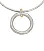 Color:Silver - Image 2 - Open Circle Pendant Wire Statement Necklace