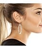 Robert Lee Morris Soho Oval Link Orbital Drop Earrings, Color:Silver - Image 3