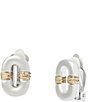 Robert Lee Morris Soho Oval Link Wire Wrapped Clip Stud Earrings - Image 1