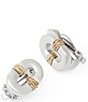 Robert Lee Morris Soho Oval Link Wire Wrapped Clip Stud Earrings - Image 2