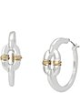 Robert Lee Morris Soho Oval Link Wire Wrapped Hoop Earrings - Image 1