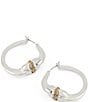 Robert Lee Morris Soho Oval Link Wire Wrapped Hoop Earrings - Image 2