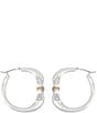 Robert Lee Morris Soho Oval Link Wire Wrapped Hoop Earrings - Image 3
