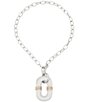 Robert Lee Morris Soho Oval Link Wire Wrapped Short Pendant Necklace - Image 1