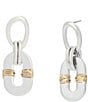 Robert Lee Morris Soho Oval Link Wire Wrapped Statement Drop Earrings - Image 1