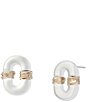 Robert Lee Morris Soho Oval Link Wire Wrapped Stud Earrings - Image 1
