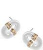 Robert Lee Morris Soho Oval Link Wire Wrapped Stud Earrings - Image 2