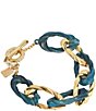 Color:Blue Patina - Image 1 - Patina Link Chain Bracelet