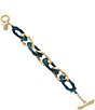 Color:Blue Patina - Image 2 - Patina Link Chain Bracelet