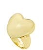 Color:Gold - Image 1 - Puffy Heart Cocktail Ring