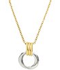 Robert Lee Morris Soho Ribbed Ring Short Two-Tone Pendant Necklace,New Products : American Fashion Style Bags On Sale
