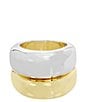 Robert Lee Morris Soho Ribbed Two Tone Sculptural Stacked Ring, Color:Two Tone - Image 2