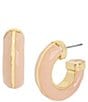 Color:Gold/Rose Quartz - Image 1 - Rose Quartz Stone Hoop Earrings