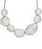 Color:Silver - Image 2 - Sculpted Bib Statement Necklace