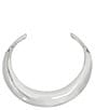 Color:Silver - Image 1 - Sculpted Hinged Collar Necklace