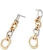 Robert Lee Morris Soho Sculpted Link Linear Earrings - Image 2