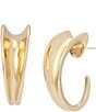 Robert Lee Morris Soho Chunky Sculpted Medium Hoop Earrings - Image 1