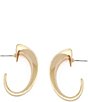 Robert Lee Morris Soho Chunky Sculpted Medium Hoop Earrings - Image 2