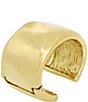 Color:Shiny Gold - Image 2 - Sculpted Statement Bangle Bracelet