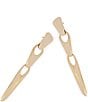 Robert Lee Morris Soho Sculptural Link Linear Earrings - Image 2