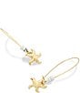 Color:Gold - Image 2 - Starfish Howlite Dangle Drop Earrings