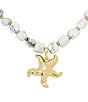 Color:Gold/White - Image 3 - Starfish Howlite Stretch Bracelet
